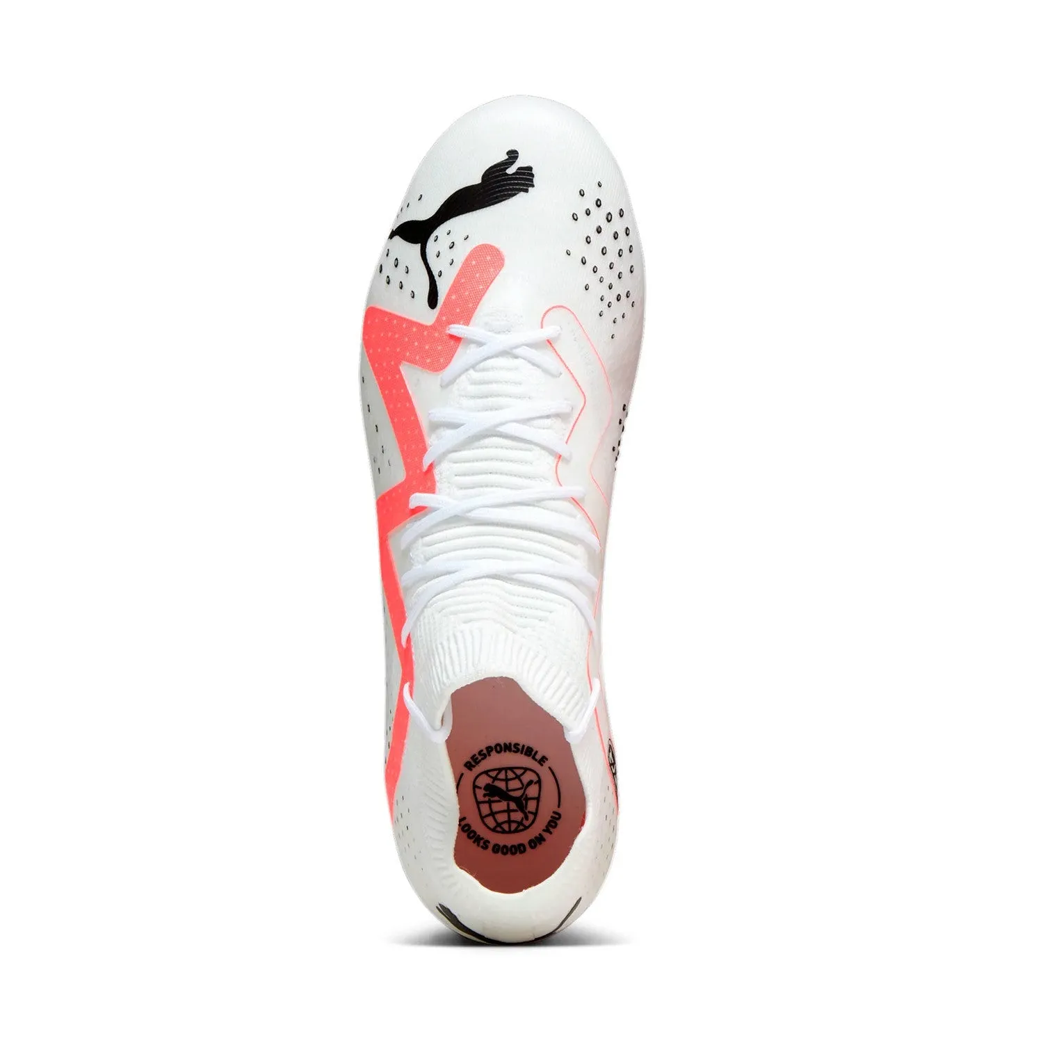 Puma Men's Future Match FG/AG-White-Black-Fire Orchid