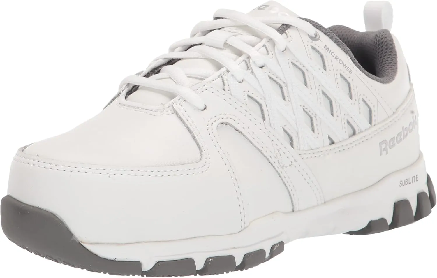 Reebok Work Men's Athletic Steel Shoe White RB4443 Sublite Work Safety Toe