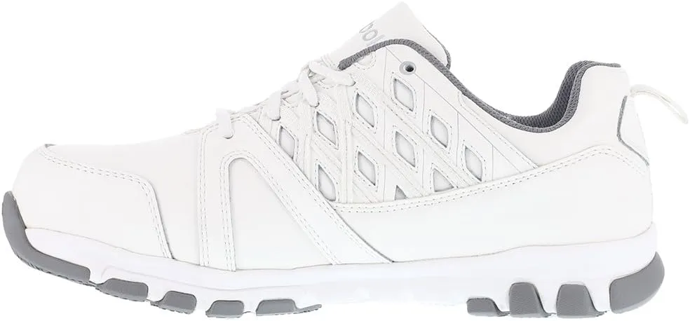 Reebok Work Men's Athletic Steel Shoe White RB4443 Sublite Work Safety Toe