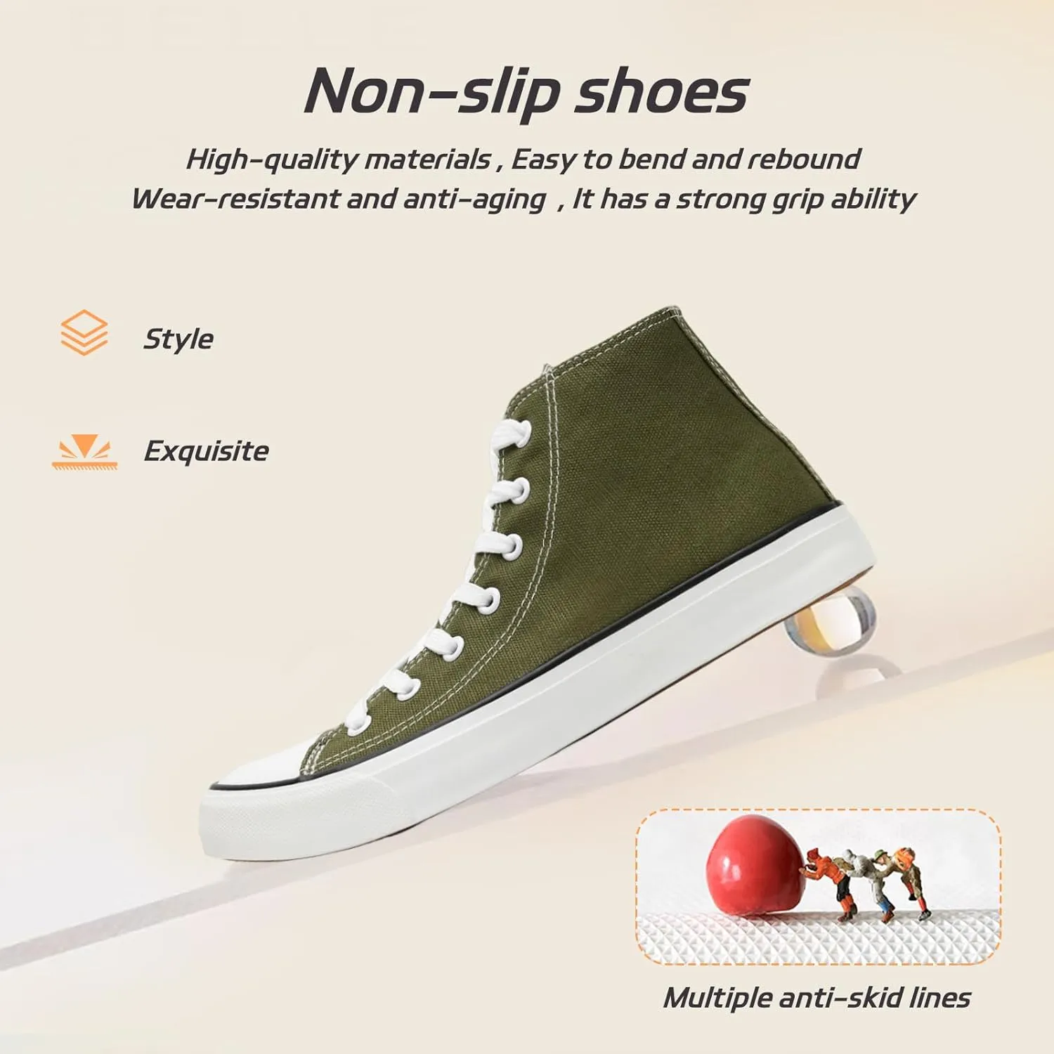 rosyclo Canvas Shoes for Women and Men, High Top Canvas Sneakers Fashion Lace Up Comfortable Womens Classic Casual Tennis Walking Shoes
