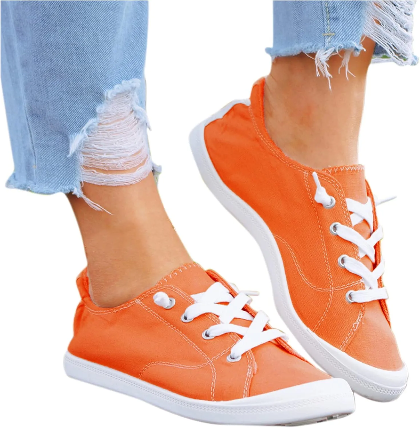 SBGMoSJ Womens Fashion Sneakers 2023 Trendy Slip On Shoes Women Wide Winter All White Running Shoes Women Plantar Fasciitis Shoes Women Black Flats Womens Black Sneakers Size 8 Casual