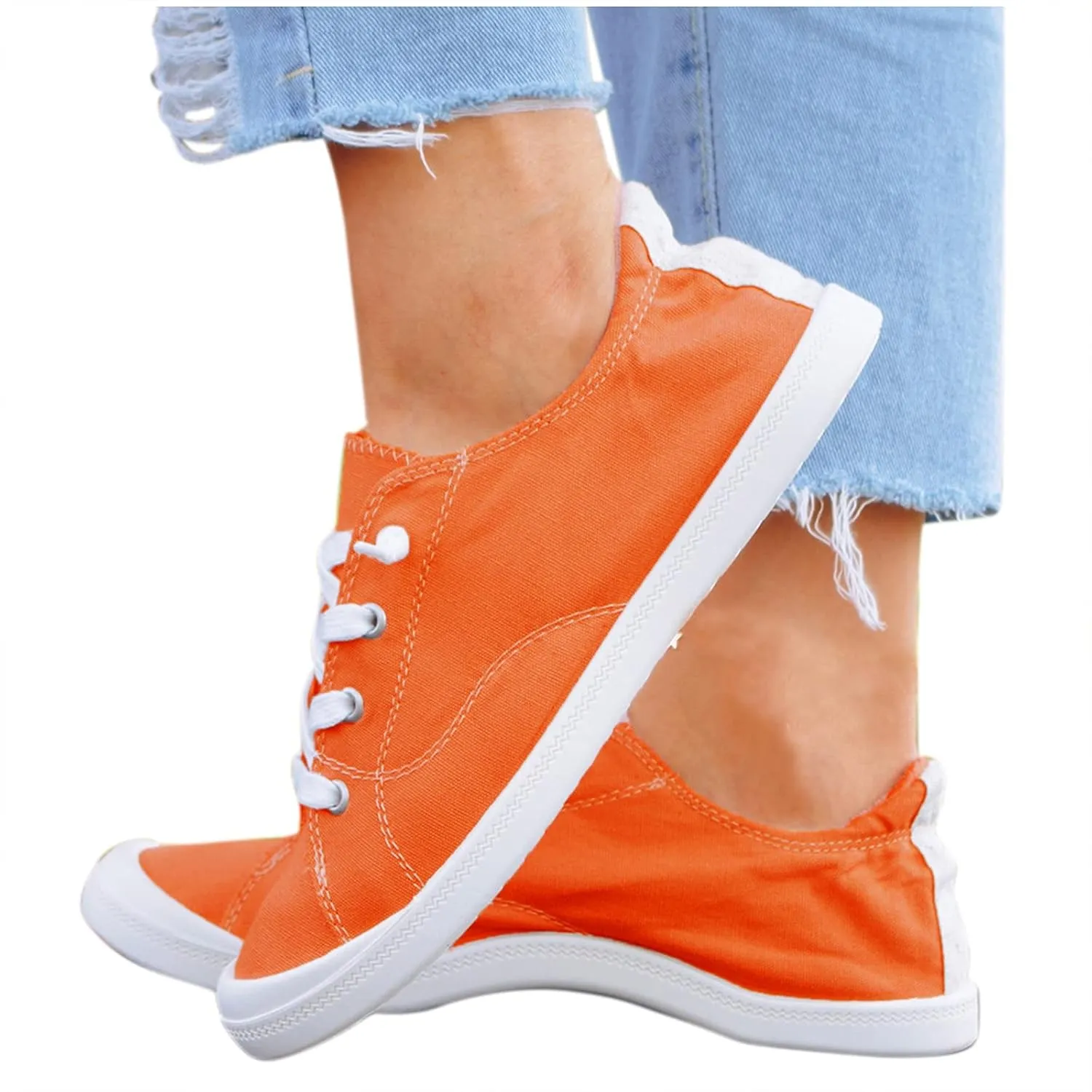 SBGMoSJ Womens Fashion Sneakers 2023 Trendy Slip On Shoes Women Wide Winter All White Running Shoes Women Plantar Fasciitis Shoes Women Black Flats Womens Black Sneakers Size 8 Casual