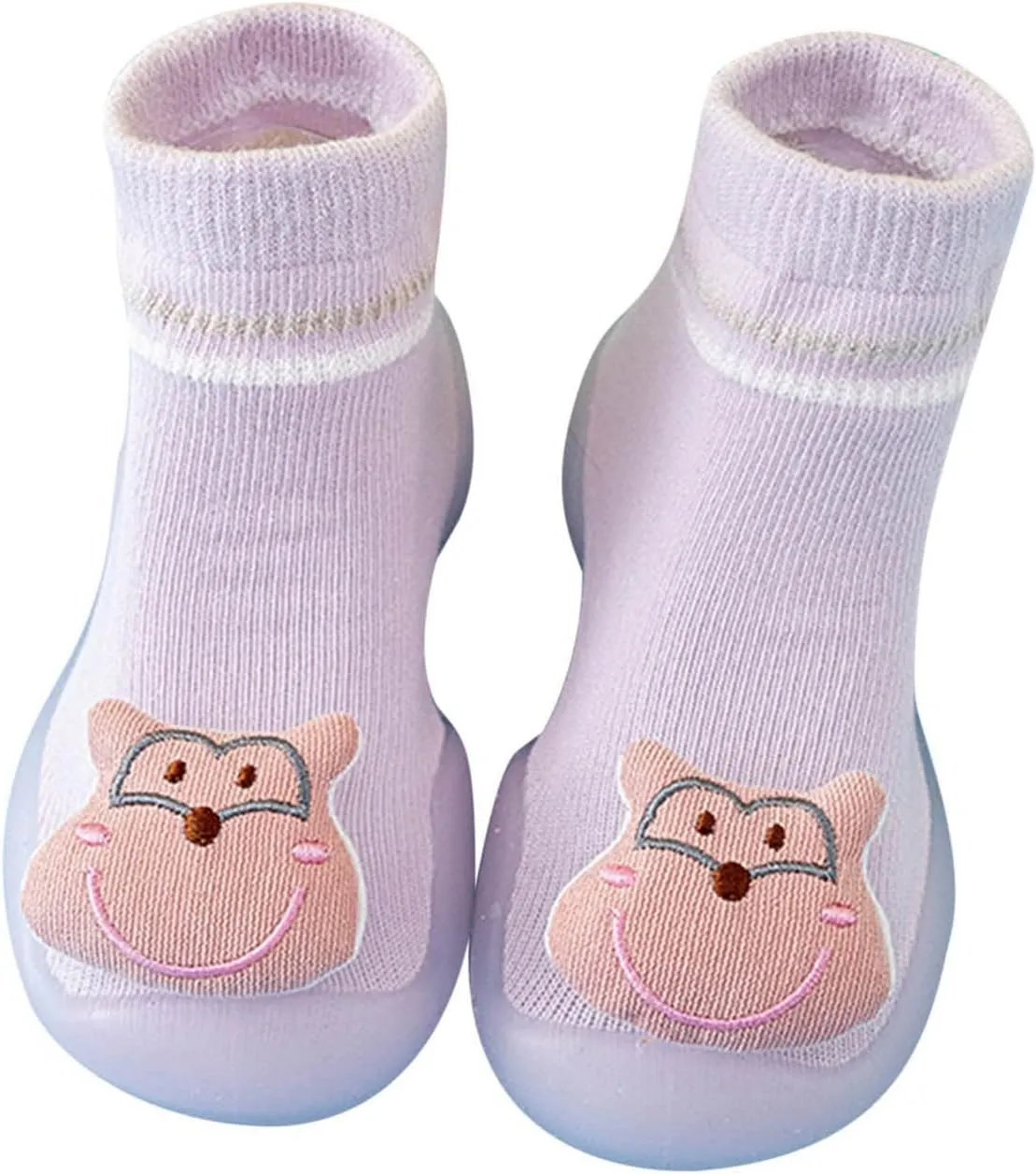 Shoes for Girls, 0-3 Years Infant Boys Girls Cute Cartoon Socks Shoes Non Slip First Walking Shoes Black Boots