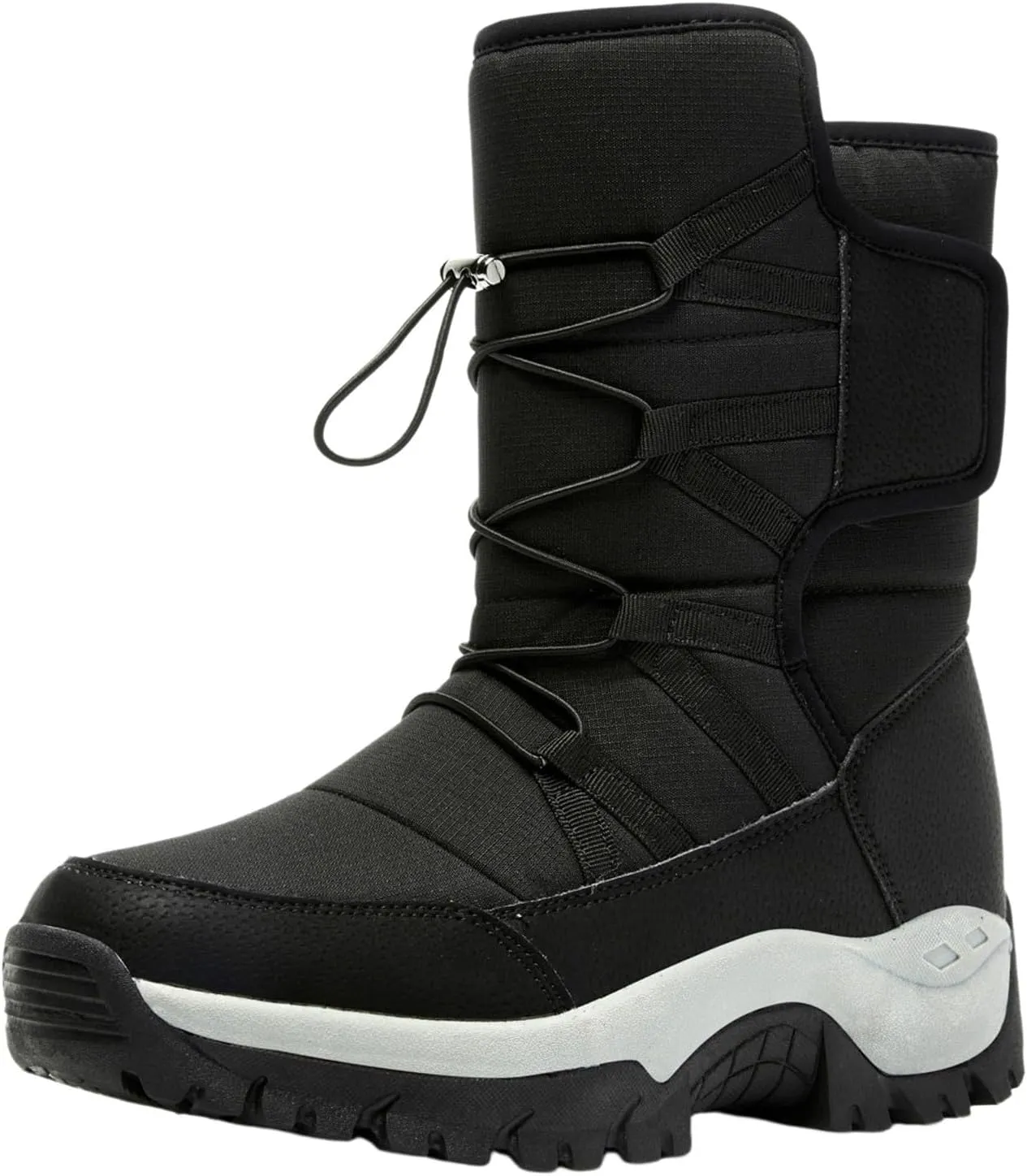 Snow Boots for Men Warm Furry Lined Footwear Waterproof Outdoor Lightweight Winter Boots Slip on Ankle Booties Non-slip Climbing Shoes Hiking Boots