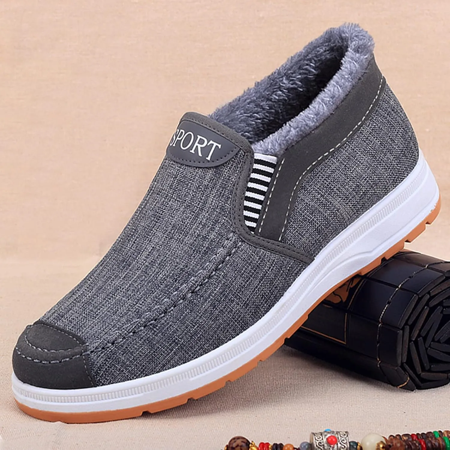 Snow Boots for Men Warm Lined Footwear Waterproof Outdoor Lightweight Winter Boots Slip on Ankle Booties Non-slip Hiking Boot Trekking Boots