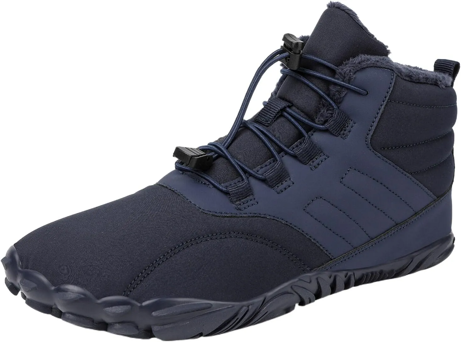 Snow Boots for Men Waterproof Winter Boots Lace Up Non Slip Warm Fur Booties Winter Casual Slip on Ankle Boots Comfortable Winter Shoes Trekking Hiking Boots