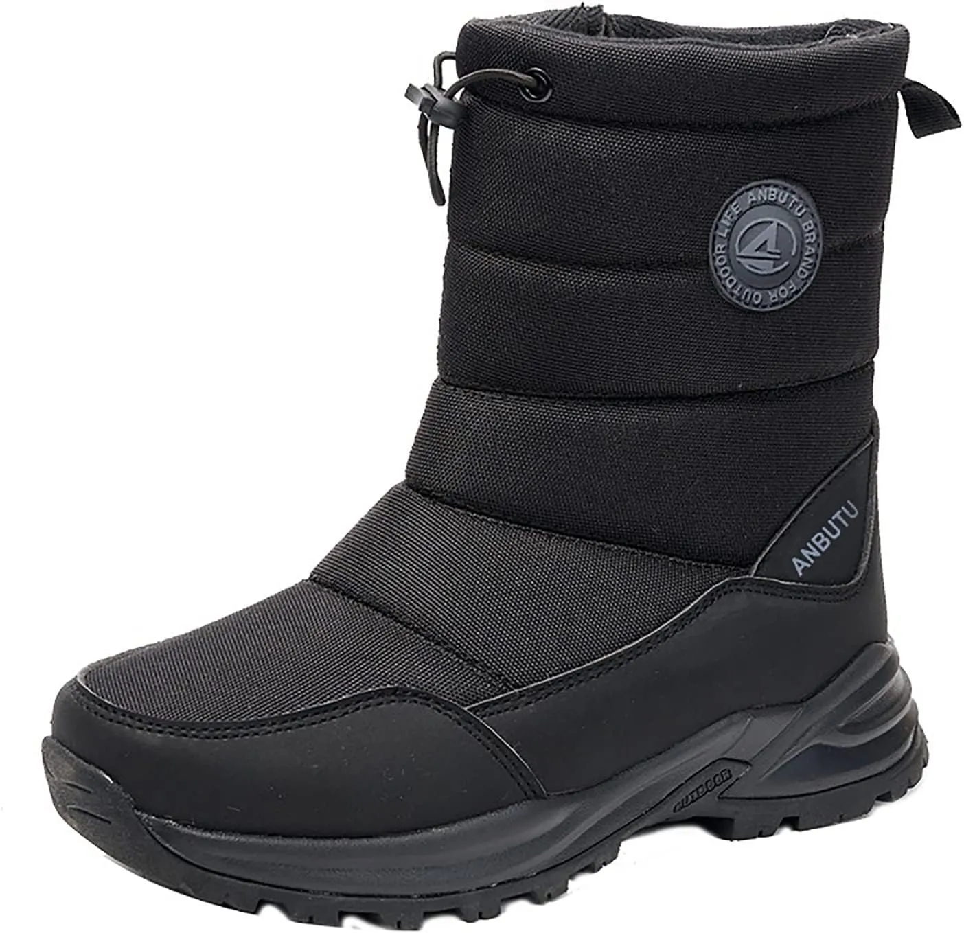 Snow Boots Men Warm Furry Lined Footwear Waterproof Outdoor Lightweight Winter Boots Slip on Ankle Booties Non-slip Hiking Boot Trekking Boots