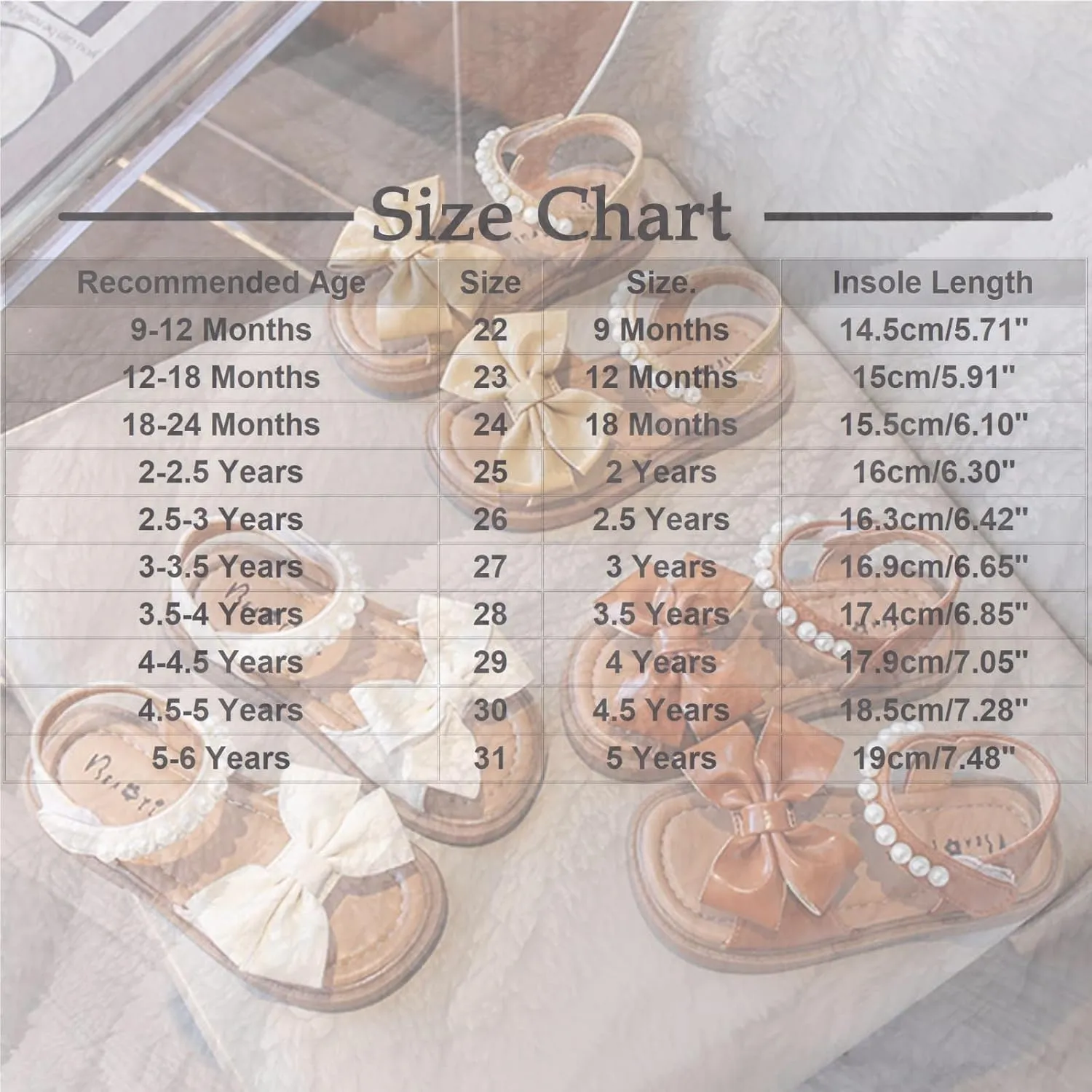 Toddler Girl Sandals - Cute Flower Girls Dress Shoes Open Toe Little Kid Summer Flats Dressy Footwear
