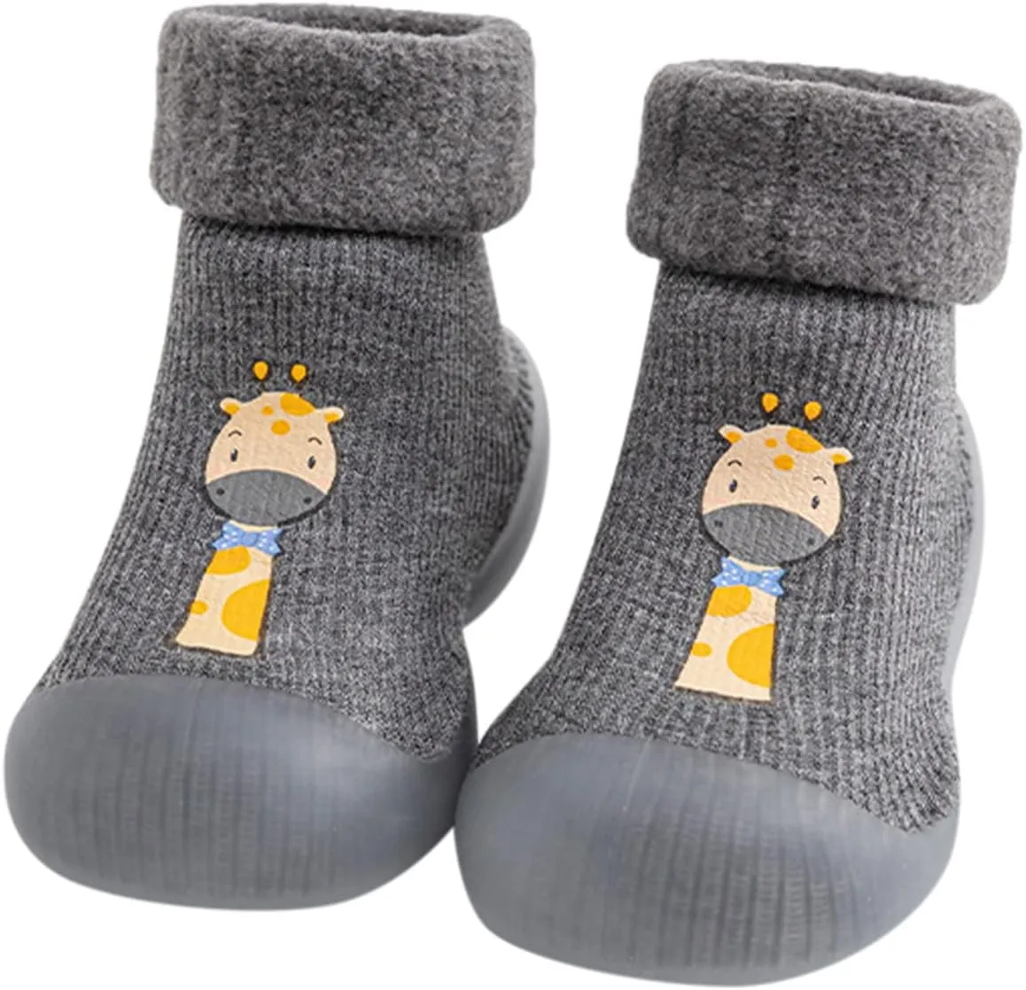 Toddler Girl Shoes,Kids Baby Boys Girls Warm Socks Shoes Knit Soft Solid Toddler Stocking Rubber Baby Slipper