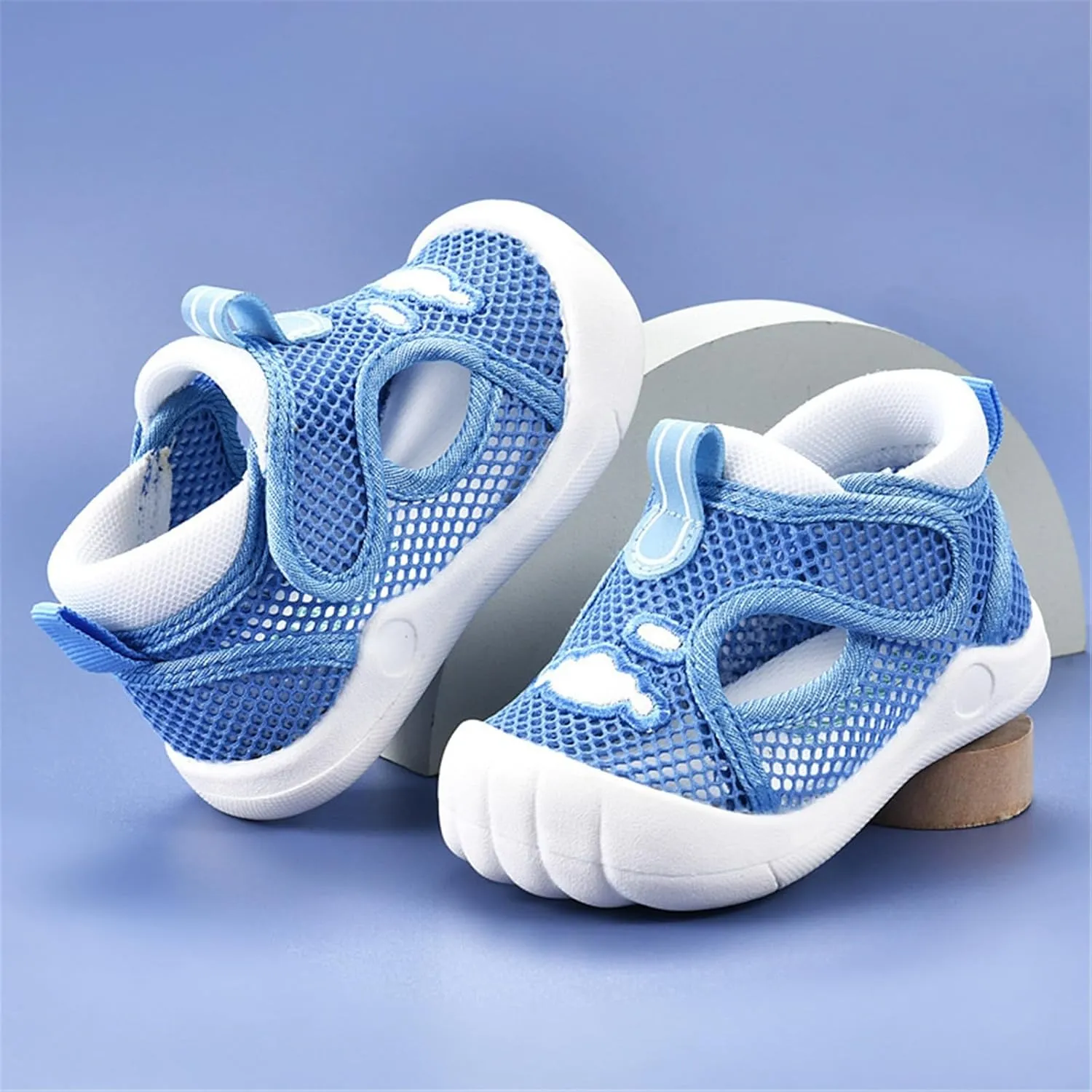Toddler Girls Mesh Sandals Foam Soft Sole Hook And Loops Ankle Shoes Summer Casual Cute Funny Trendy Sneaker For Kids