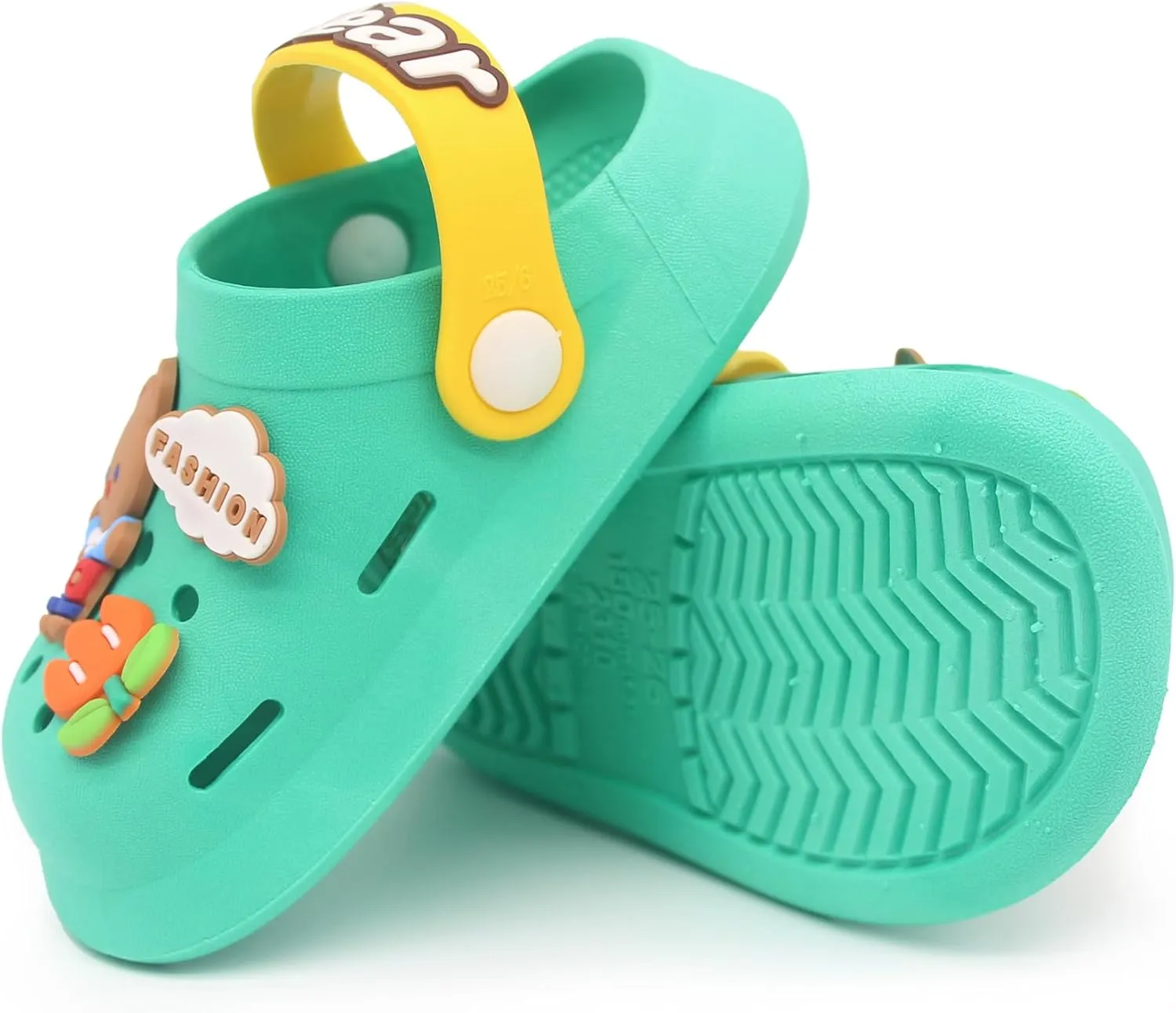 Toddler Shoes Clogs Slide Sandals for 0-8yrs Kids Unisex for Girls and Boys Garden Shoes Cartoon Slides Slip-Resistance Sandals Beach Pool Slippers
