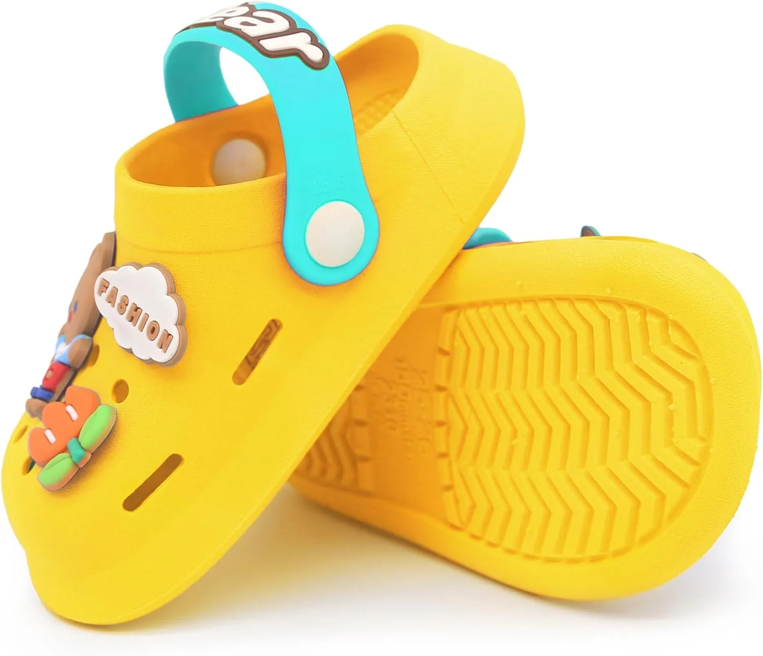 Toddler Shoes Clogs Slide Sandals for 0-8yrs Kids Unisex for Girls and Boys Garden Shoes Cartoon Slides Slip-Resistance Sandals Beach Pool Slippers