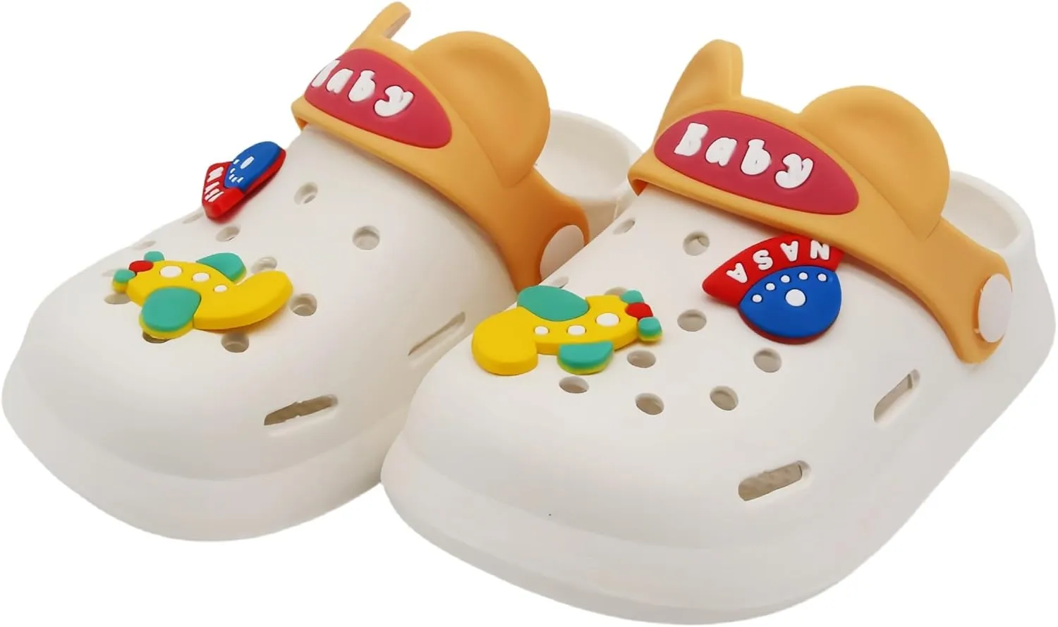 Toddler Shoes Clogs Slide Sandals for 0-8yrs Kids Unisex for Girls and Boys Garden Shoes Cartoon Slides Slip-Resistance Sandals Beach Pool Slippers