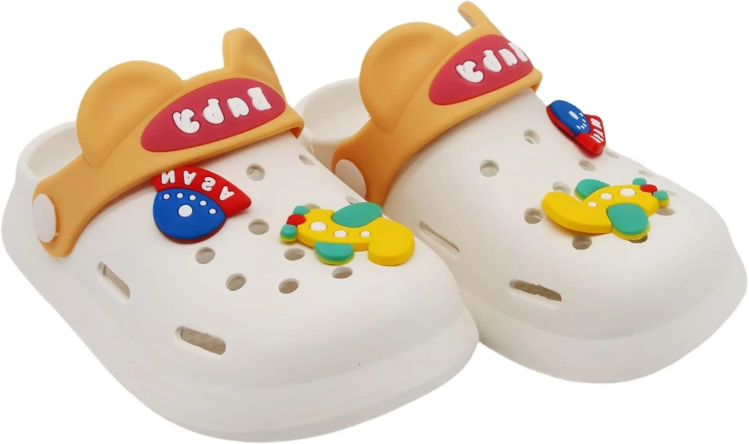 Toddler Shoes Clogs Slide Sandals for 0-8yrs Kids Unisex for Girls and Boys Garden Shoes Cartoon Slides Slip-Resistance Sandals Beach Pool Slippers