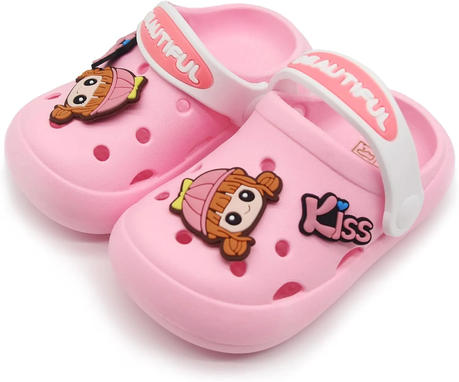 Toddler Shoes Little Kid Clogs Slide Sandals for 0-8yrs Kids Unisex Girls Shoes and Boys Shoes Garden Shoes Cartoon Slides Slip-Resistance Sandals Beach Slippers