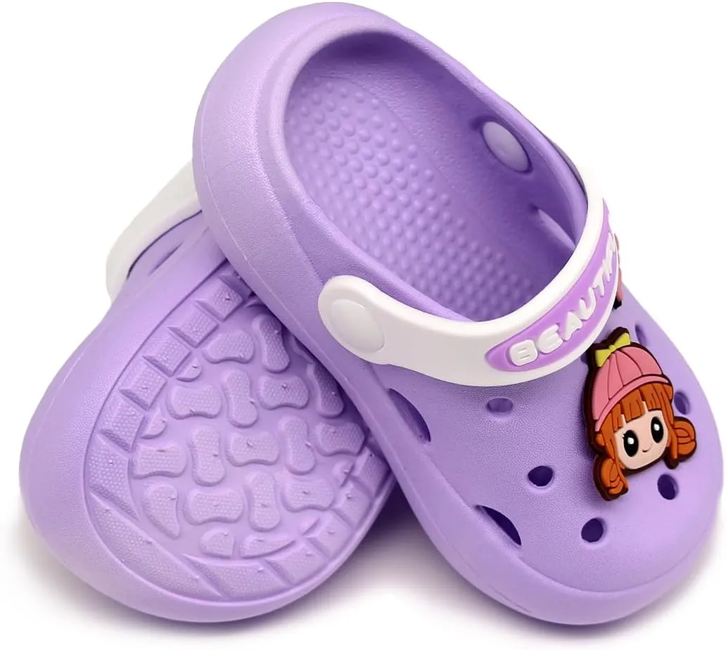 Toddler Shoes Little Kid Clogs Slide Sandals for 0-8yrs Kids Unisex Girls Shoes and Boys Shoes Garden Shoes Cartoon Slides Slip-Resistance Sandals Beach Slippers