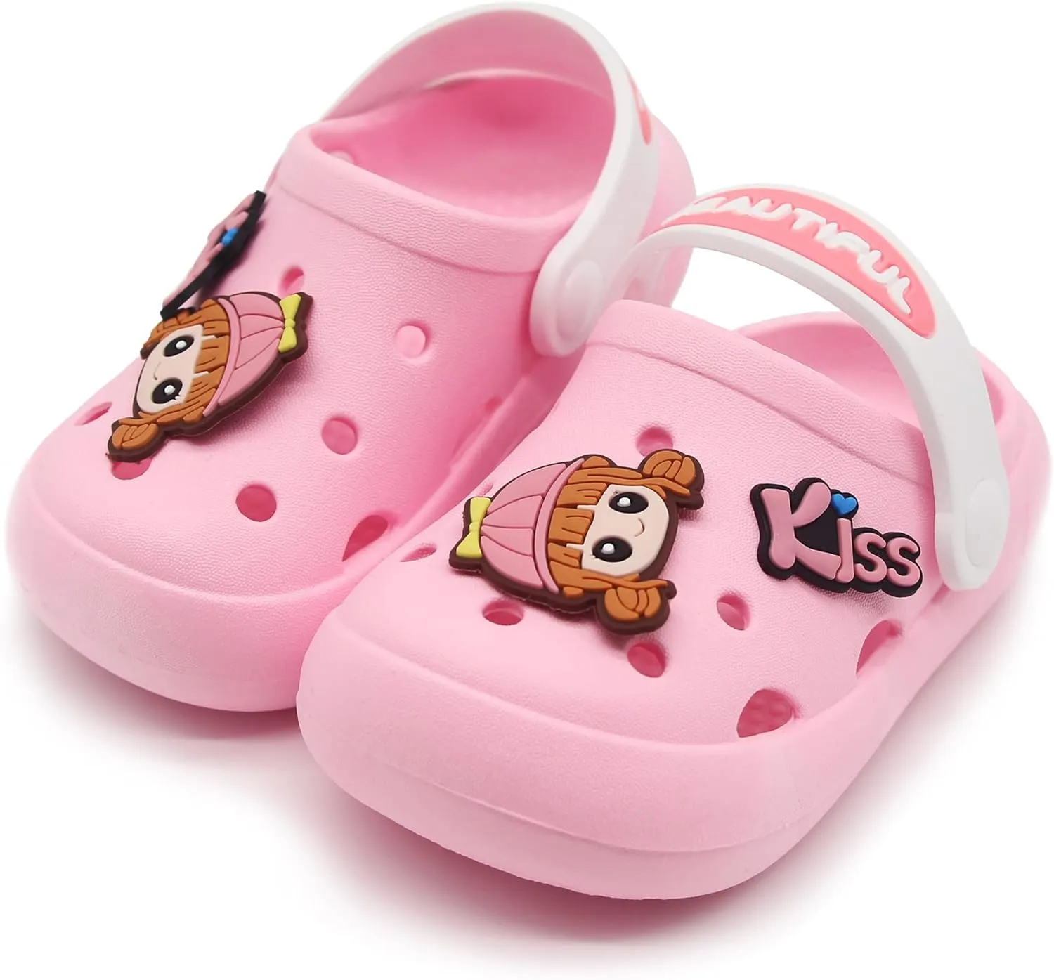 Toddler Shoes Little Kid Clogs Slide Sandals for 0-8yrs Kids Unisex Girls Shoes and Boys Shoes Garden Shoes Cartoon Slides Slip-Resistance Sandals Beach Slippers