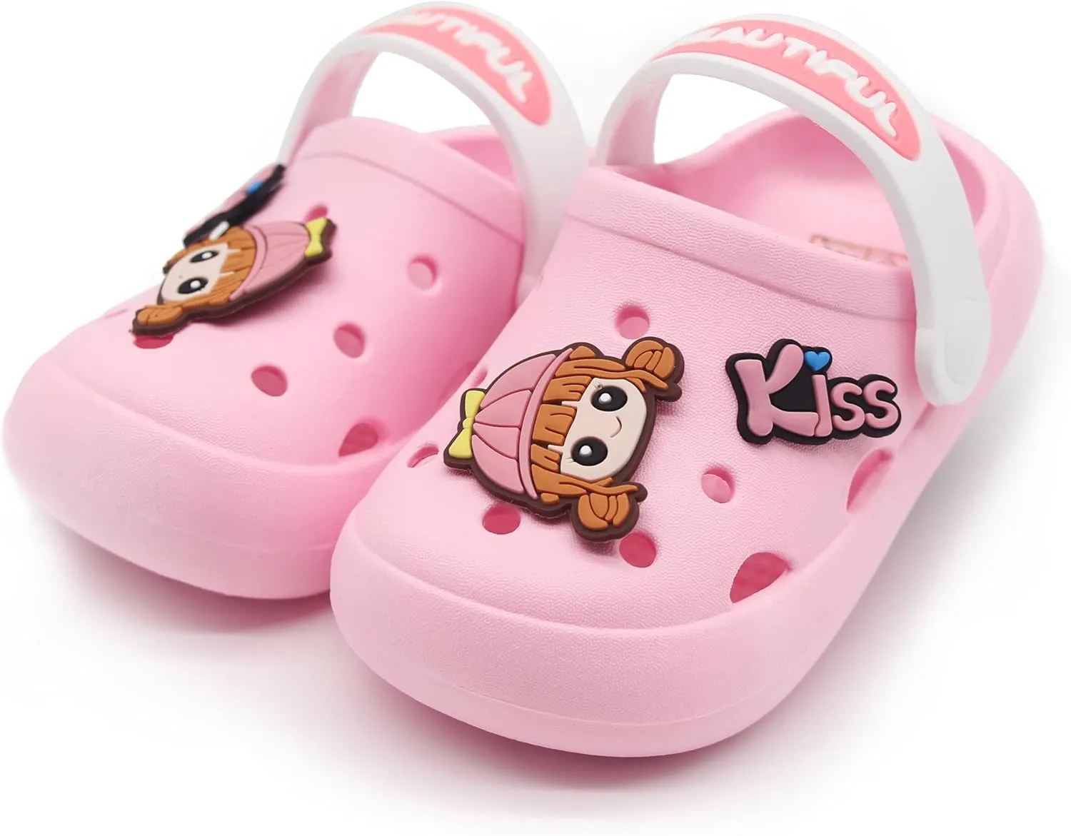 Toddler Shoes Little Kid Clogs Slide Sandals for 0-8yrs Kids Unisex Girls Shoes and Boys Shoes Garden Shoes Cartoon Slides Slip-Resistance Sandals Beach Slippers