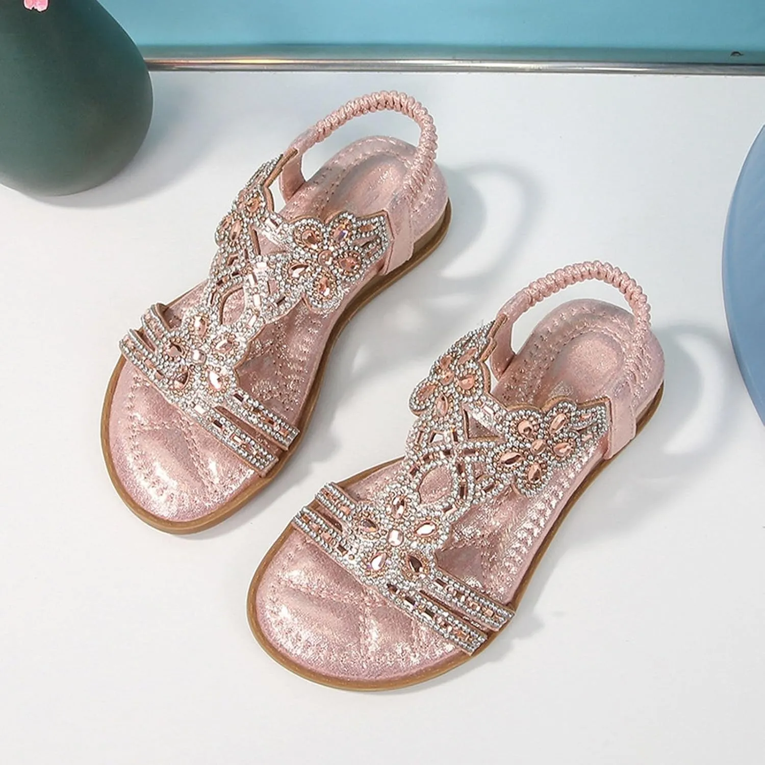 Unisex Kids Summer Sandals Baby Comfort Anti-Slip Open Toe Adjustable Walking Beach Shower Shoes for Boys Girls