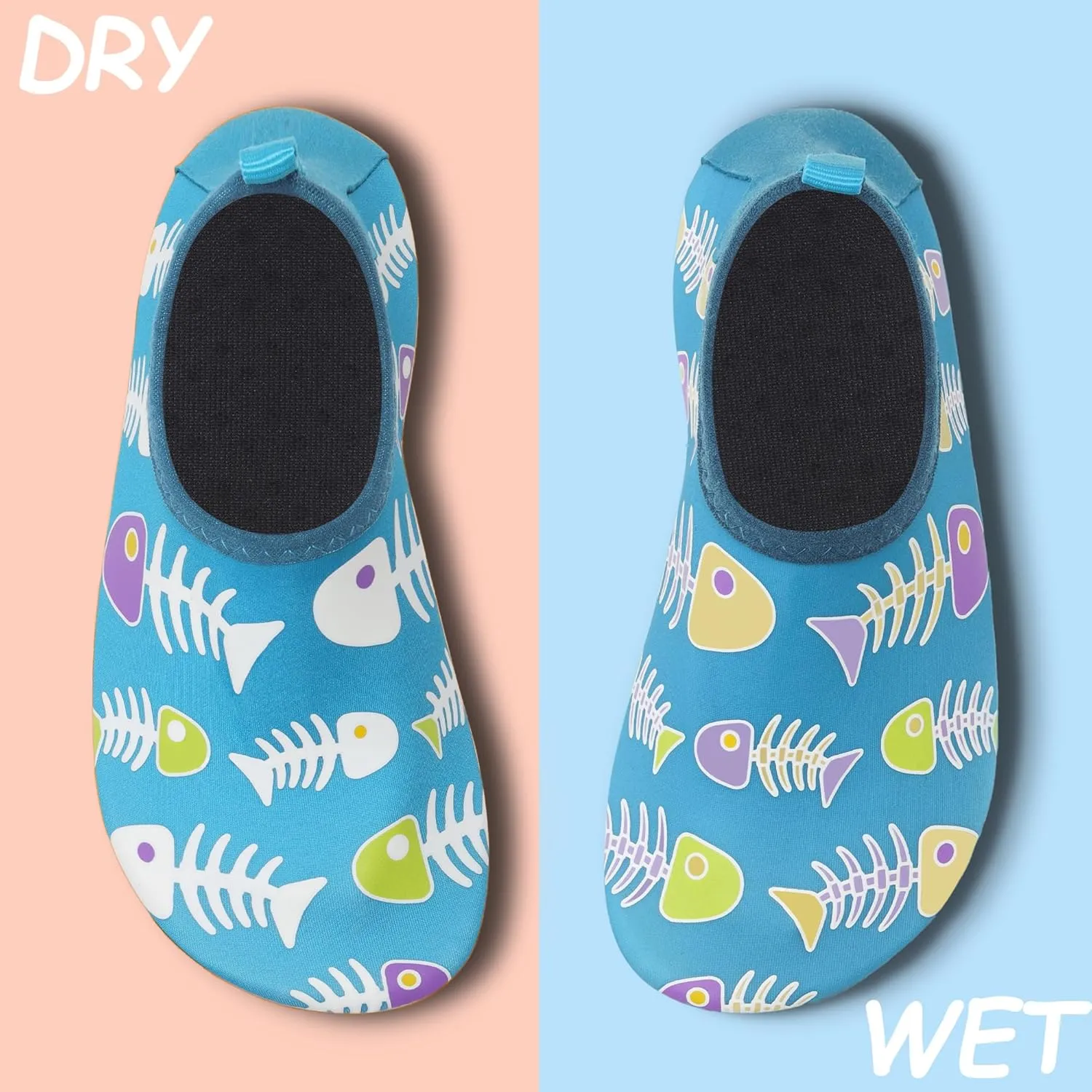 Water Shoes for Kids,Swim Shoes Boys Color Changing Cartoon,Girls Beach Shoes,Toddler Aqua Socks Zapato de Agua para Nios