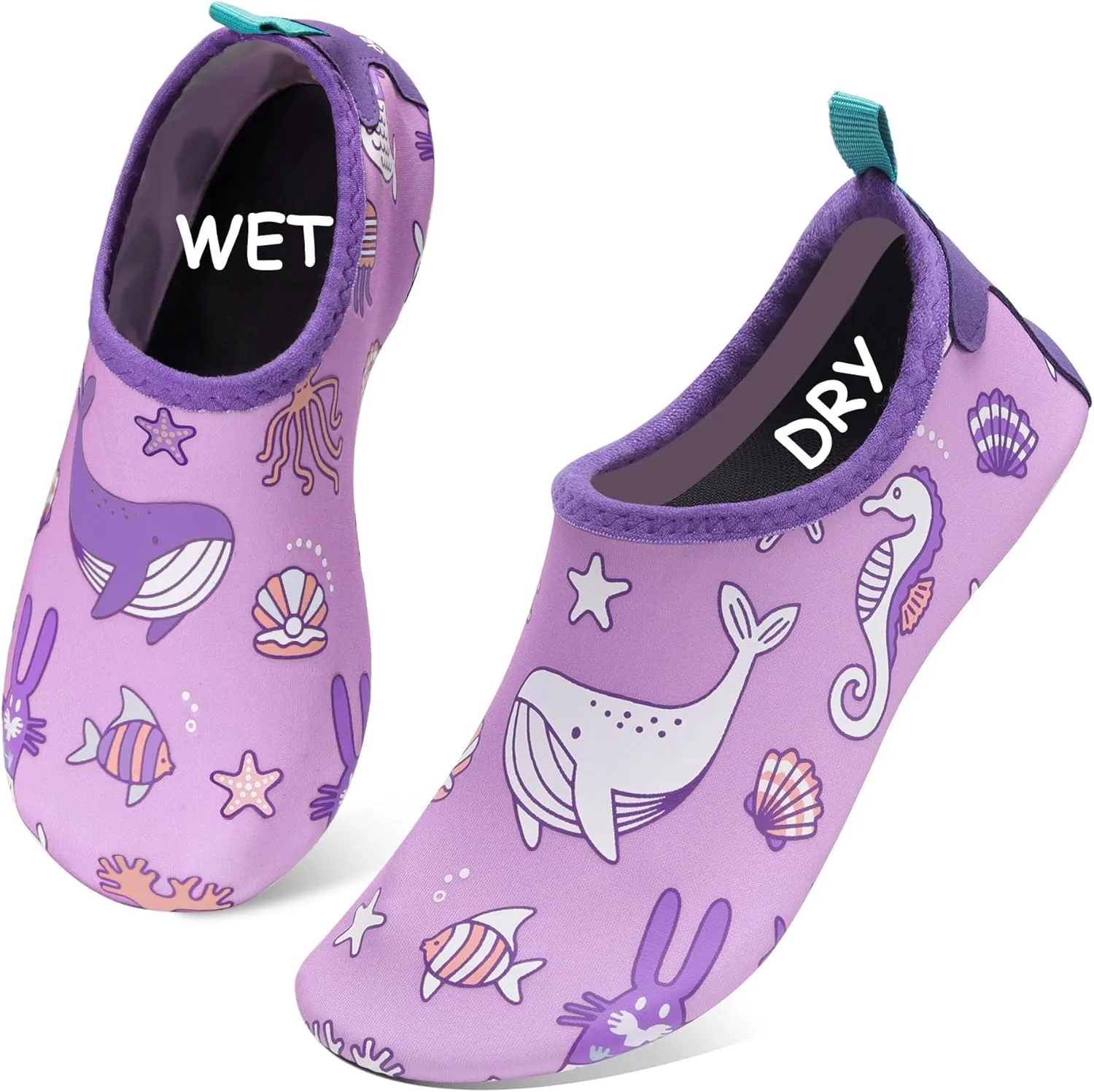 Water Shoes for Kids,Swim Shoes Boys Color Changing Cartoon,Girls Beach Shoes,Toddler Aqua Socks Zapato de Agua para Nios