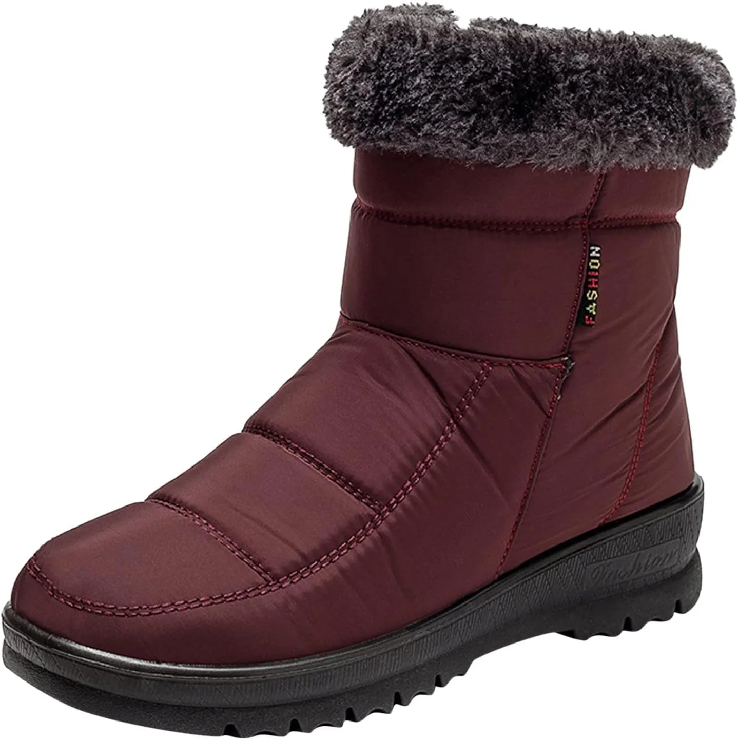 Winter Waterproof Boots for Woman Women's Winter Boots Waterproof Zipper Snow Boots Womens Wide High Heel Winter Boots for Women Boots for Women Winter Cute