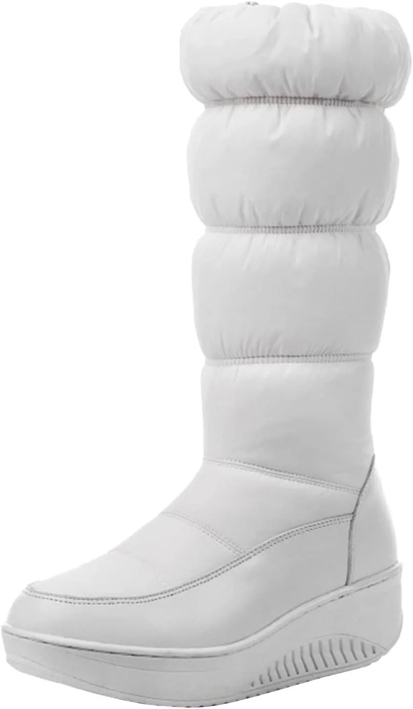 Women Snow Boots Waterproof Anti-slip Winter Boots Classic Fuzzy Fur Booties Winter Warm Outdoor Ankle Boots Ladies Walking Hiking Booties