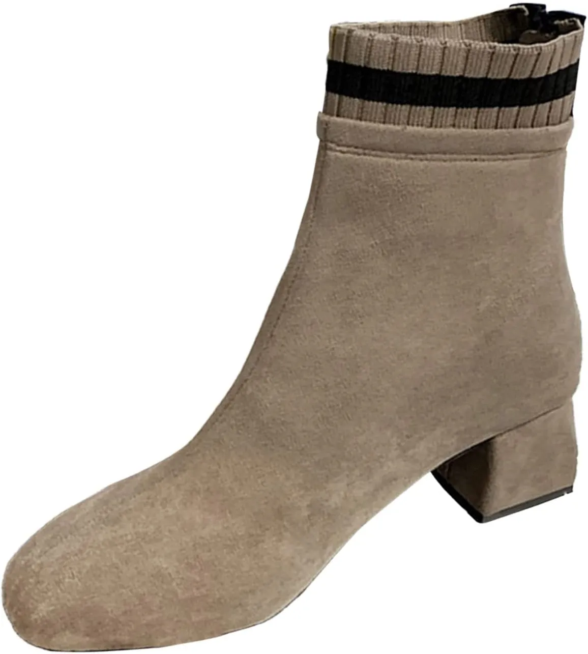 Womens Boots Ankle Womens Fall Booties Women Cowboy Boots Wedge Bootie for Women Comfortable Solid Color Comfy Casual Side Zipper Pointd Toe Suede