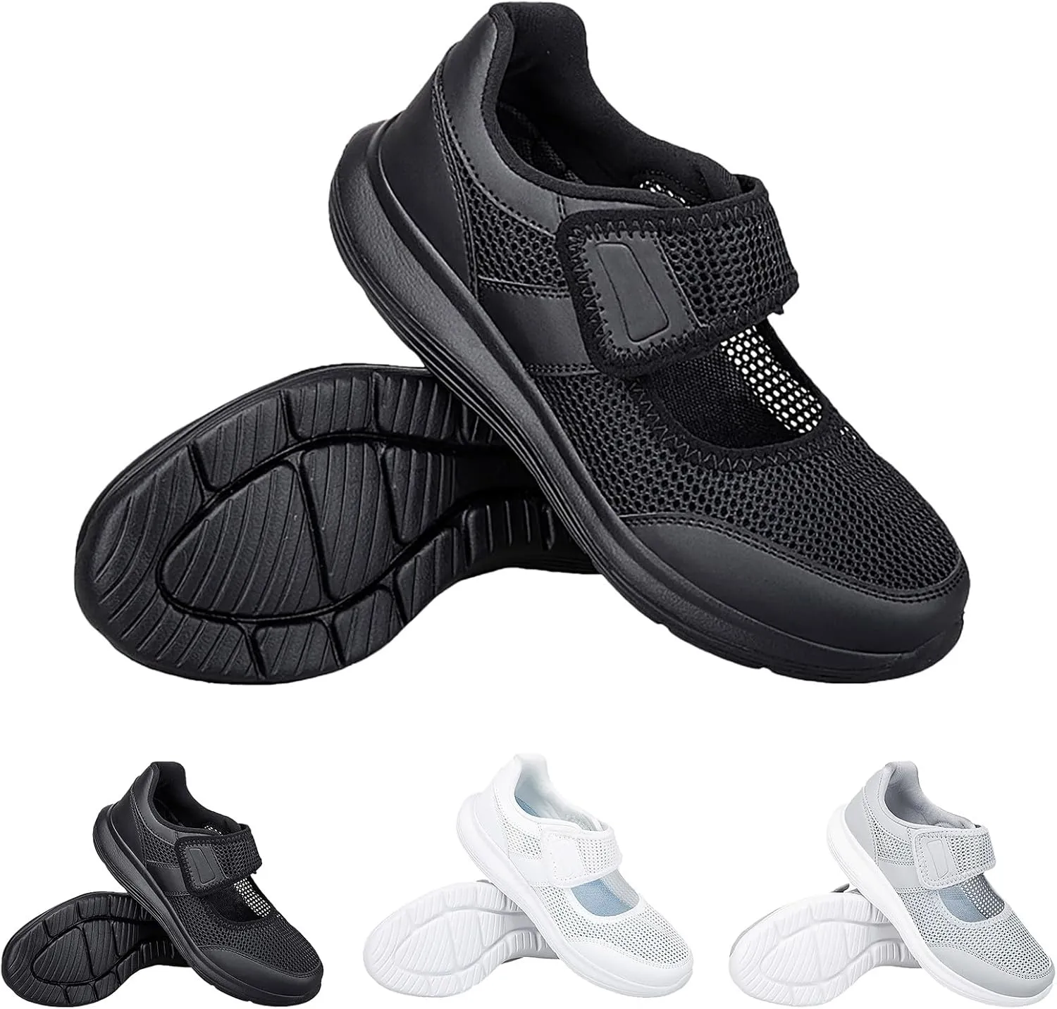 Women's Soft Orthopedic Shoes Breathable Woven Go Walking Slip On Foam Shoes Arch Support Hands Walking Casual Shoes