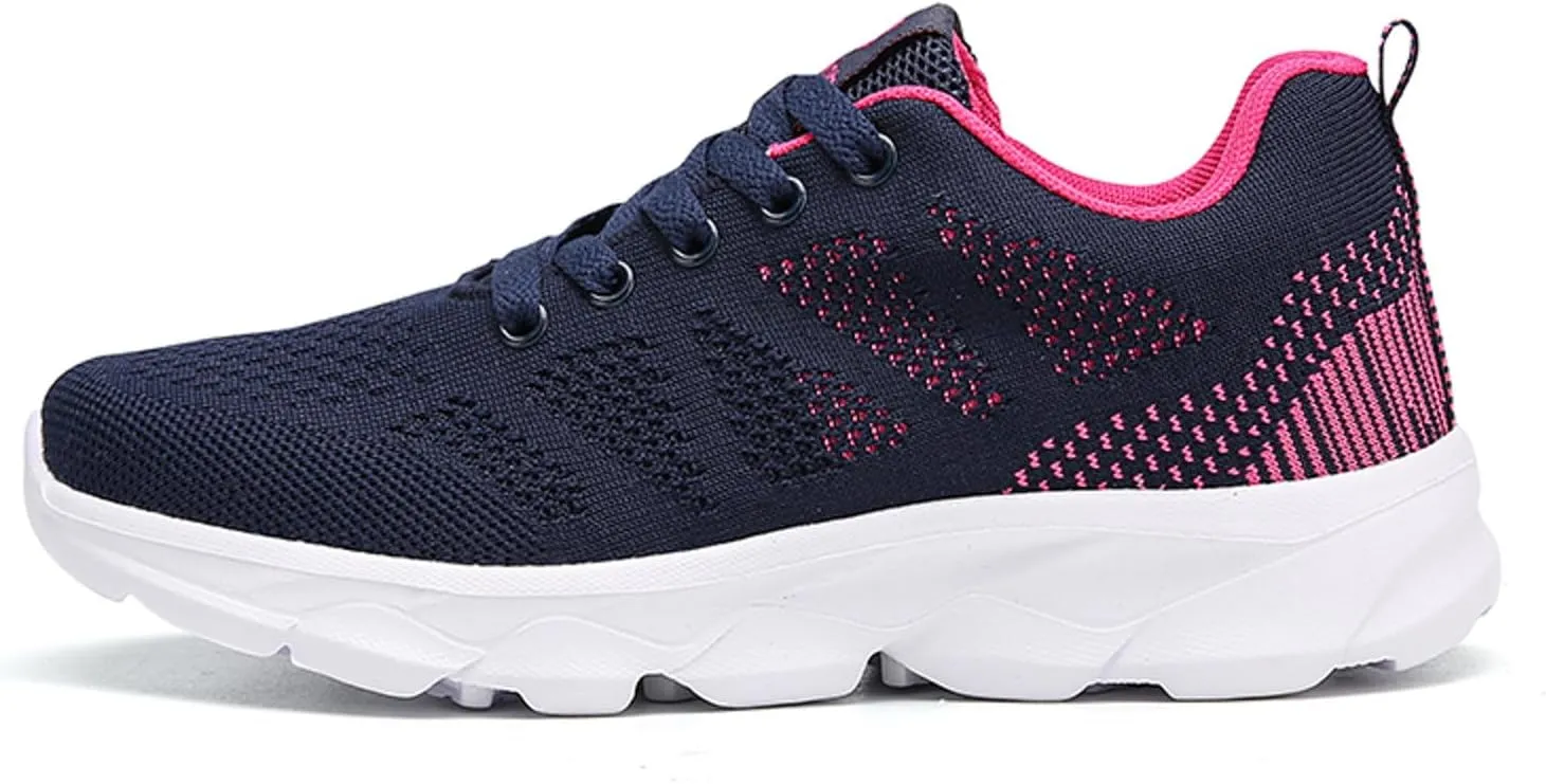 Womens Walking Shoes Slip on Memory Foam Non Slip Running Shoes Wide Width Breathable Gym Workout Shoes Lightweight Sneakers Indoor Outdoor