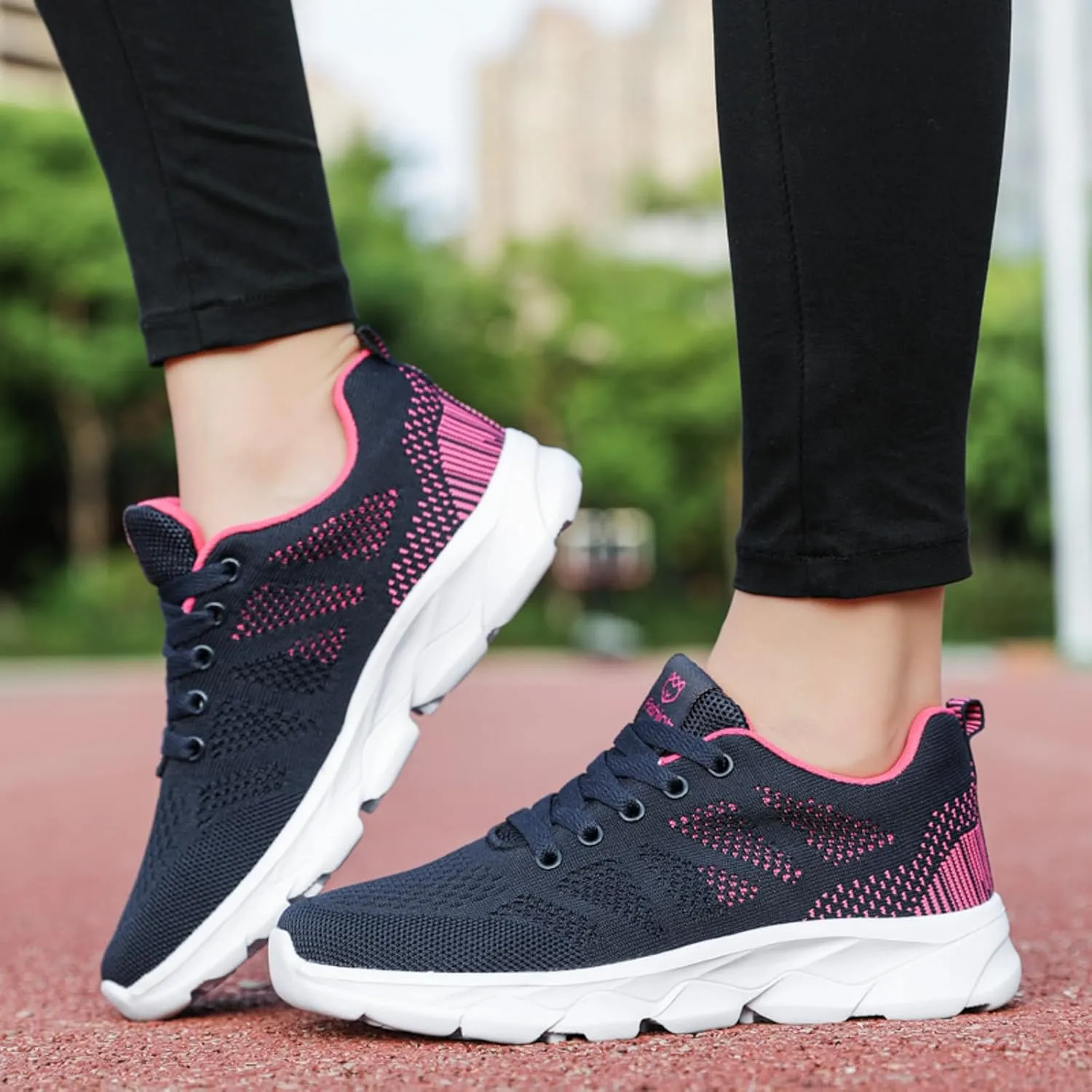 Womens Walking Shoes Slip on Memory Foam Non Slip Running Shoes Wide Width Breathable Gym Workout Shoes Lightweight Sneakers Indoor Outdoor