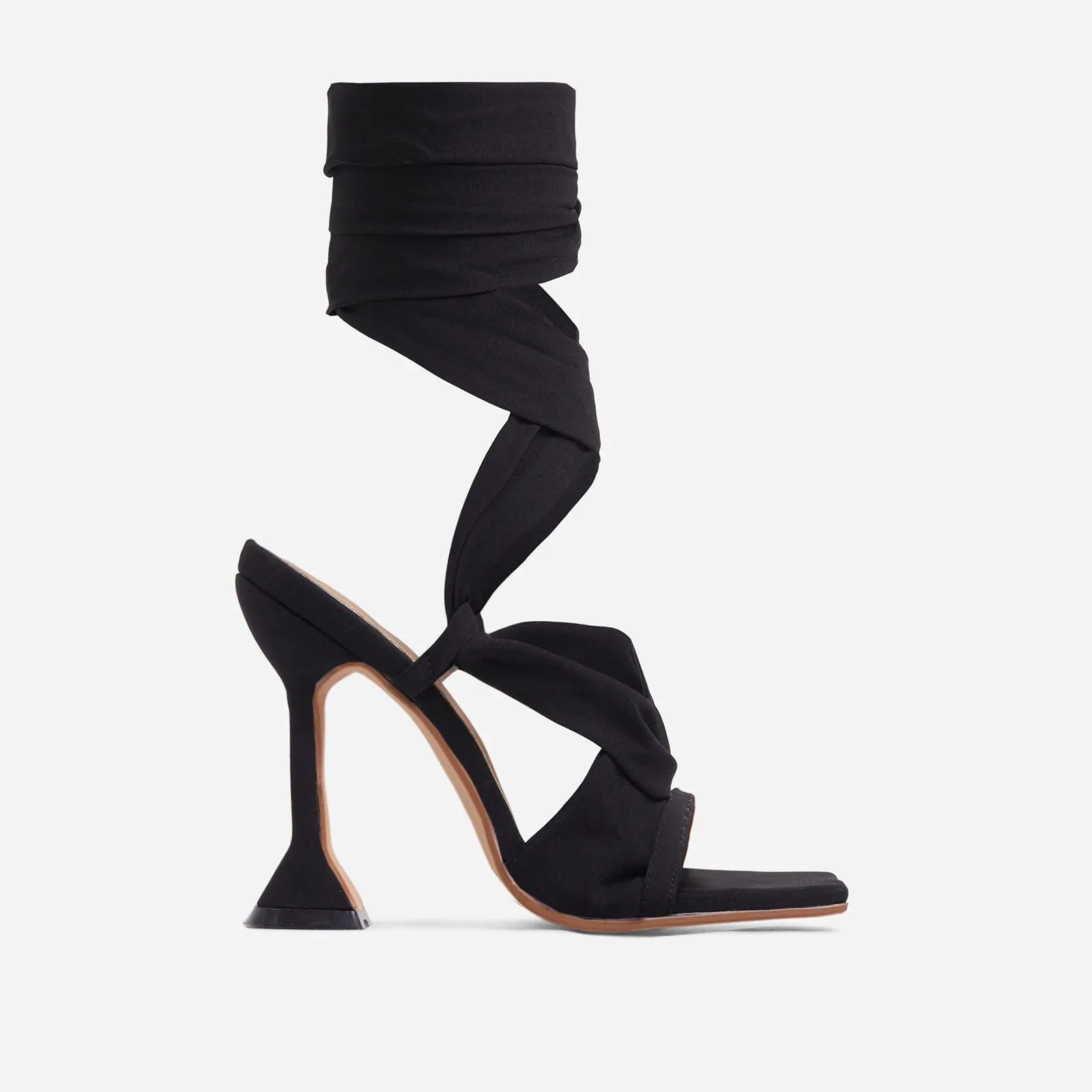 Women's White, Purple, Black And Green Four-color Stiletto Strap High-heel Sandals