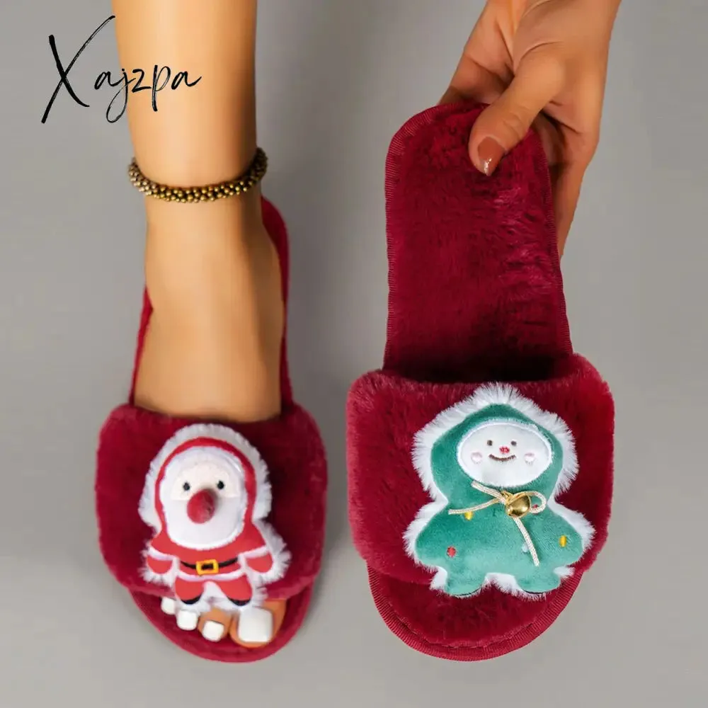 Xajzpa - Casual Living Patchwork Round Keep Warm Comfortable Shoes