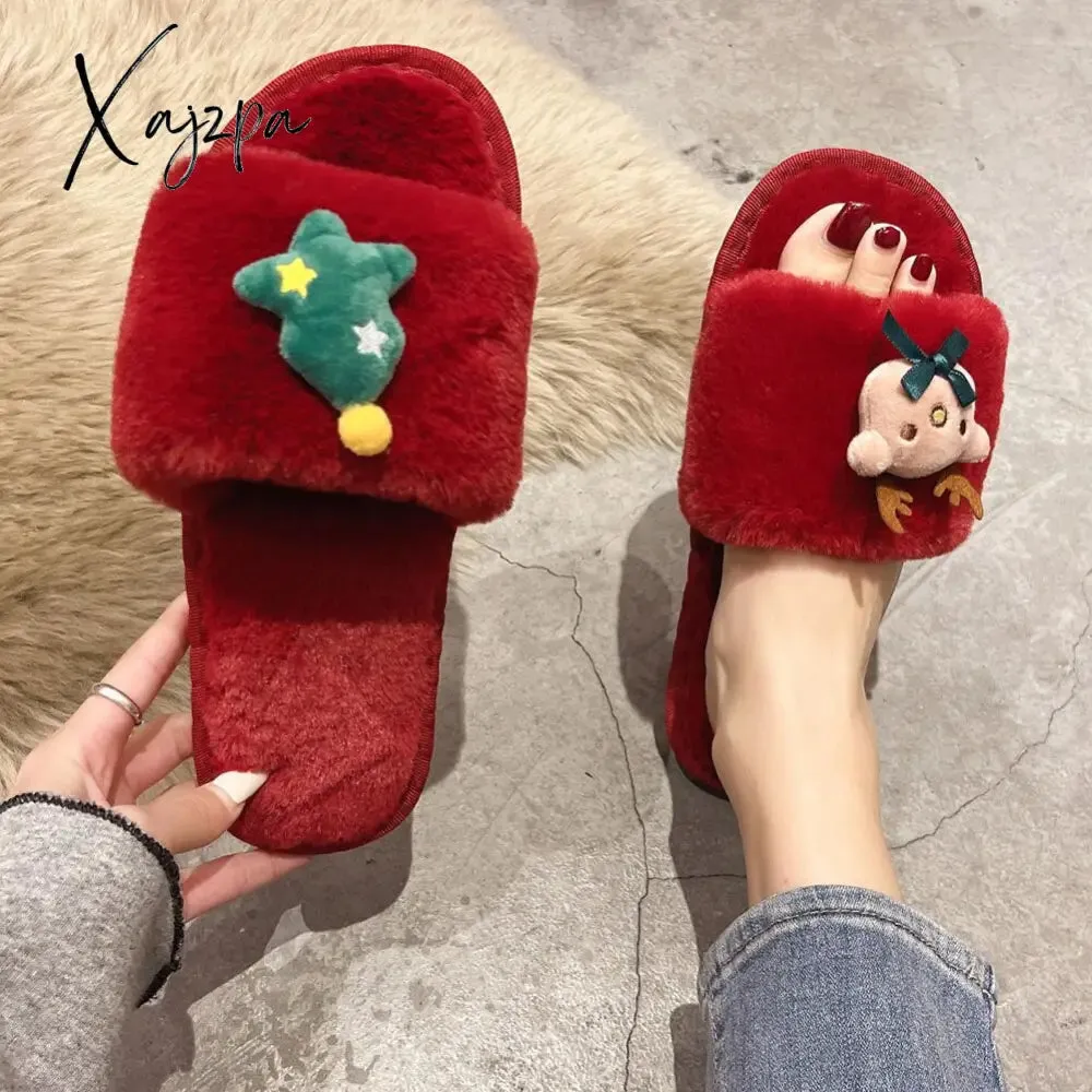 Xajzpa - Casual Living Patchwork Round Keep Warm Comfortable Shoes
