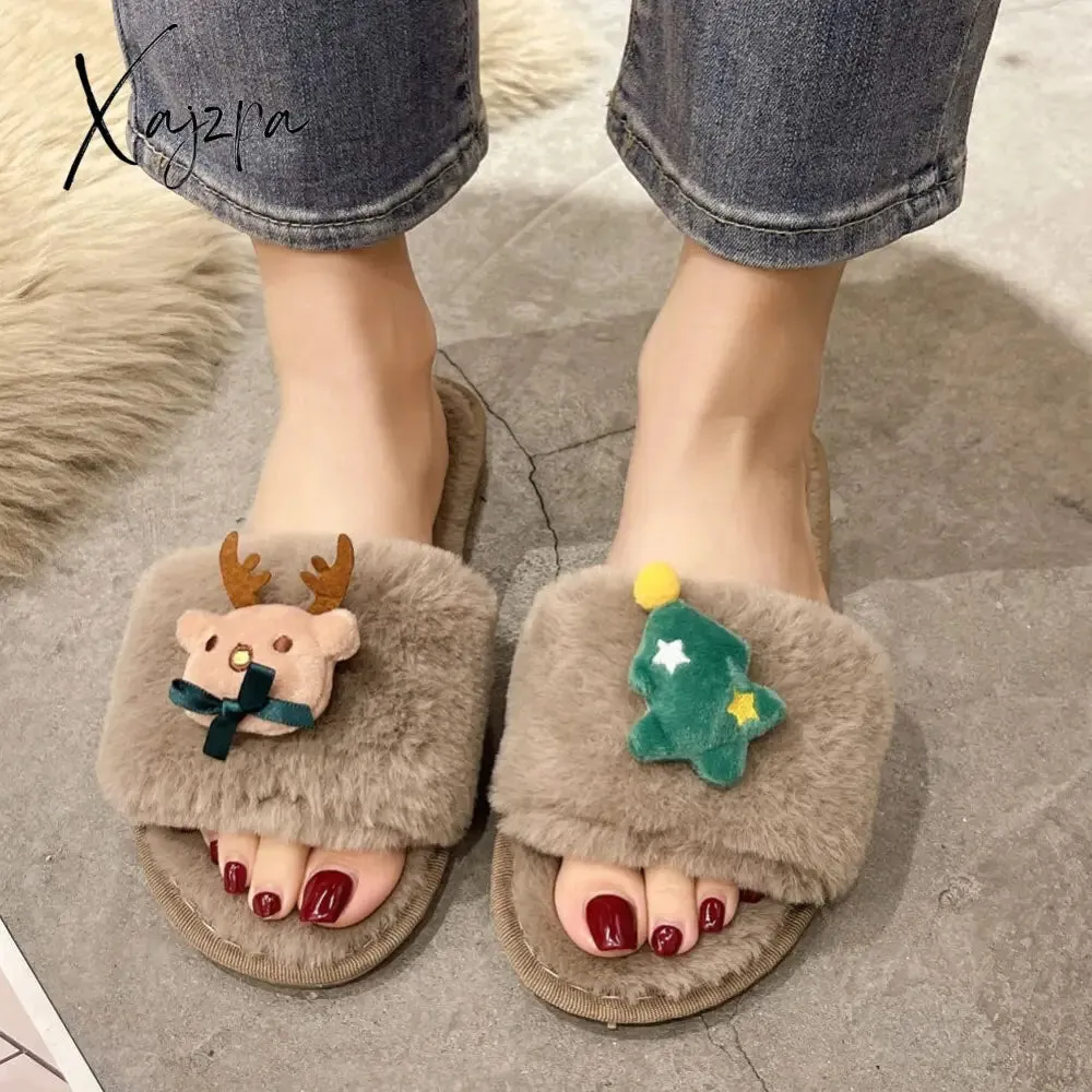 Xajzpa - Casual Living Patchwork Round Keep Warm Comfortable Shoes
