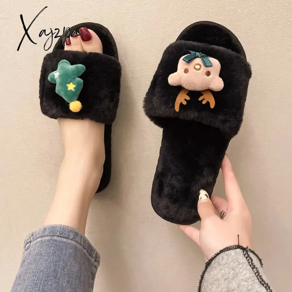 Xajzpa - Casual Living Patchwork Round Keep Warm Comfortable Shoes
