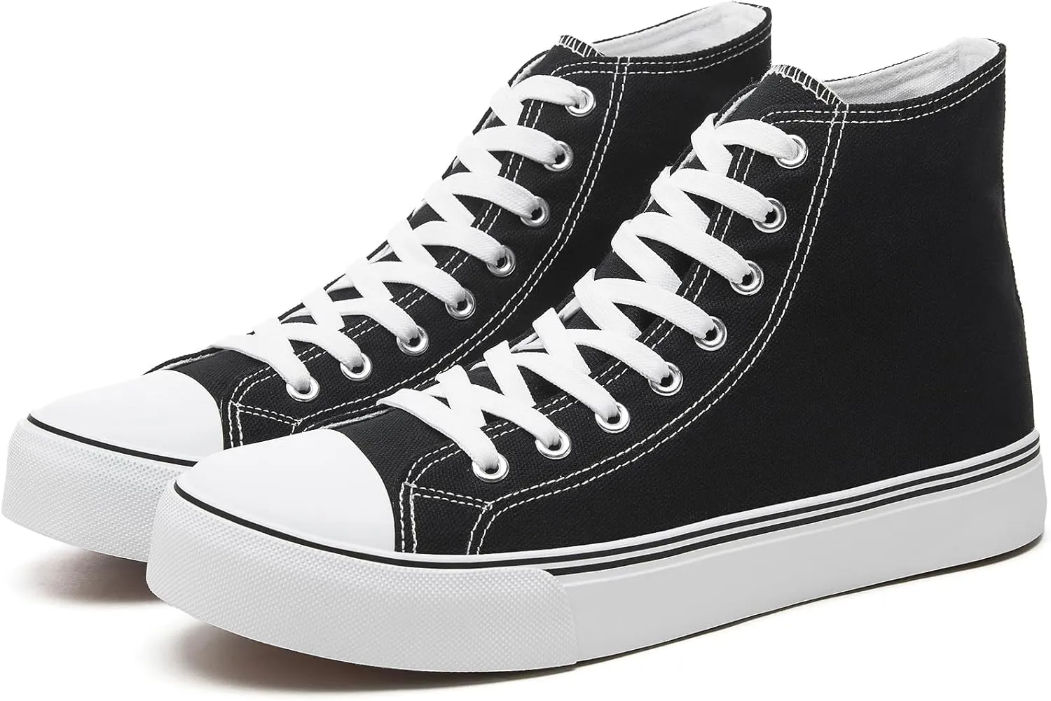 yageyan Men??s High Top Canvas Sneakers Fashion Lace up Walking Shoes Casual Classic