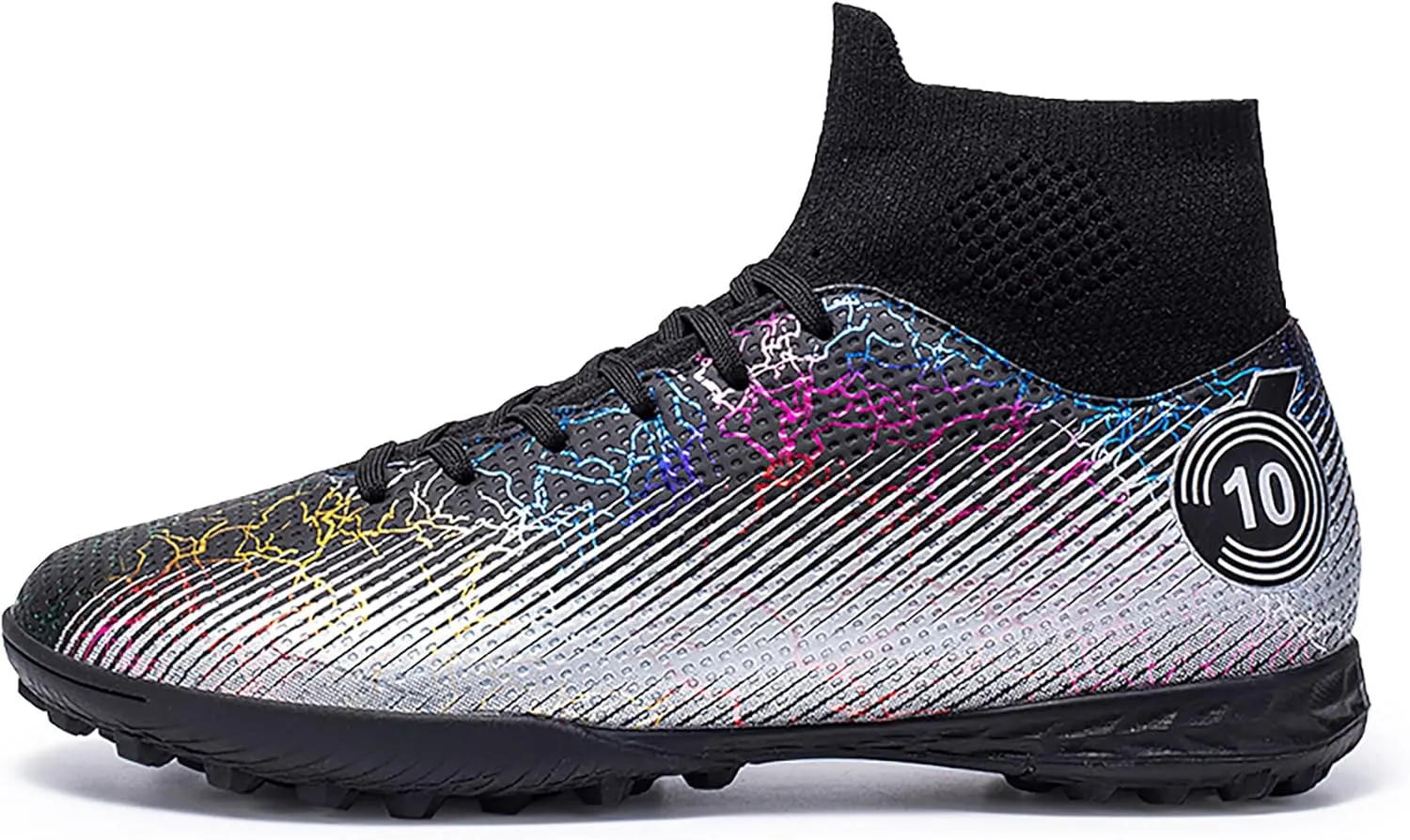 Youth or Adult Women's Soccer Shoes Have Strong Grip, Lightweight and Durable, Medium Width Version, Training Sports Shoes (Black, Adult, Women, 5, Numeric, US Footwear Size System, Medium)