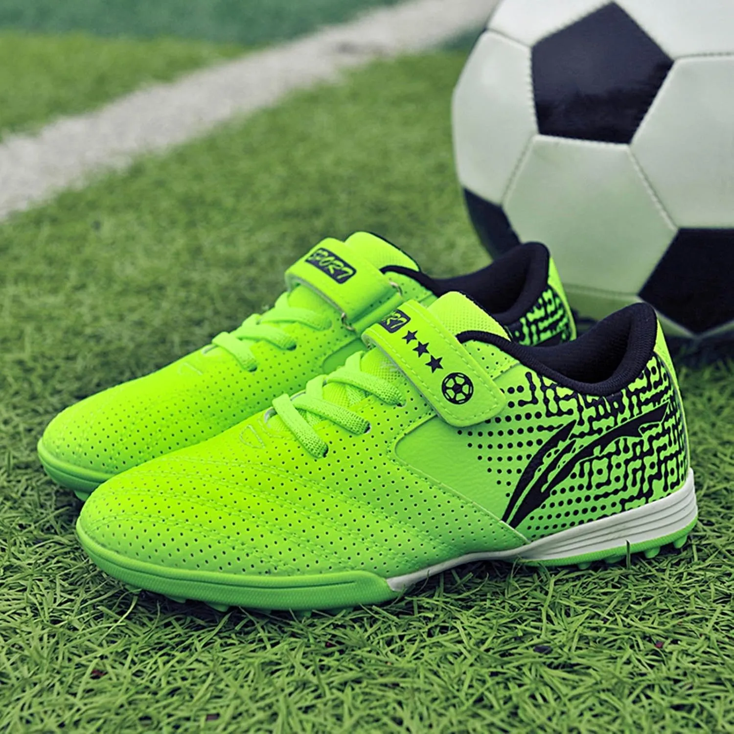 YUKTOPA Kids Men's Soccer Cleats Athletic Shoes Ground Football Profession Training Boots(Little Kid/Big Kid/Men)
