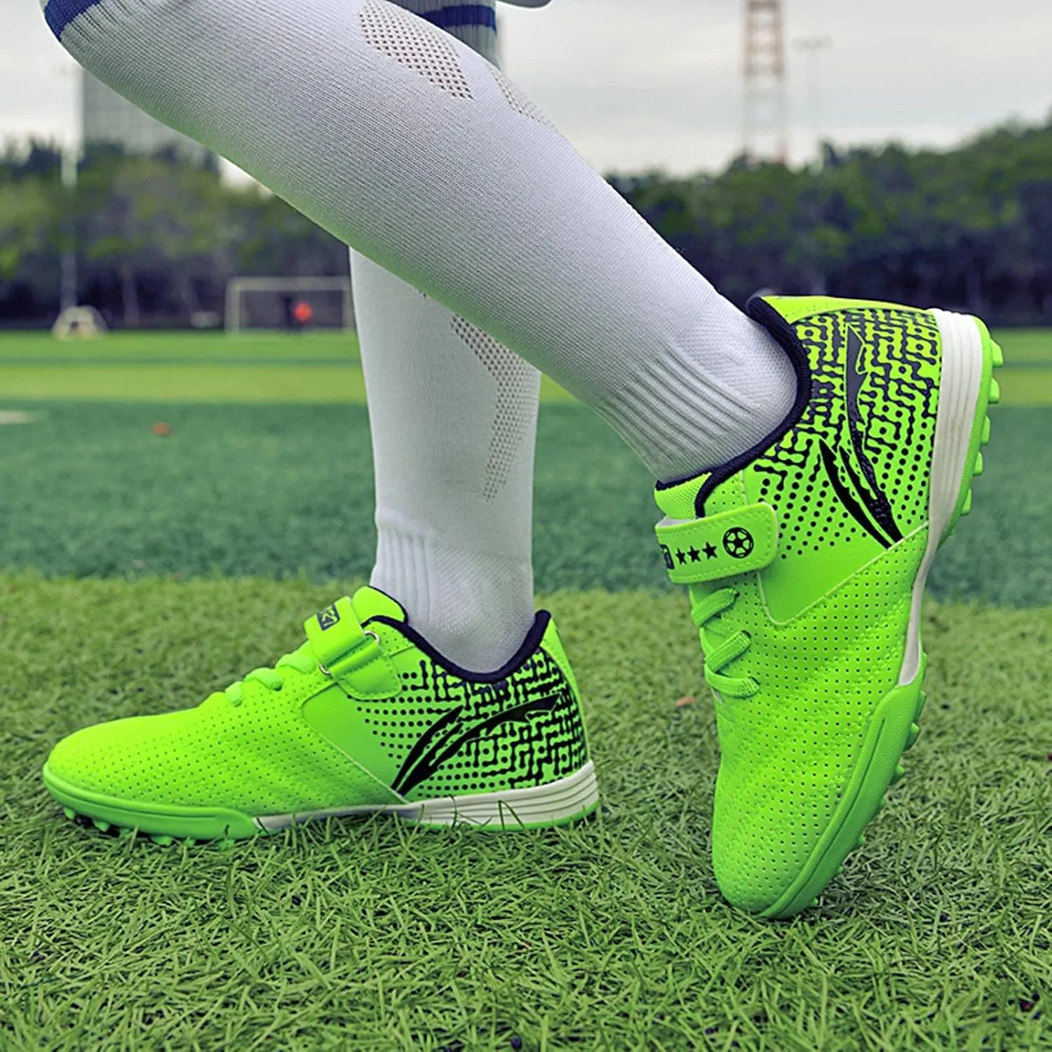 YUKTOPA Kids Men's Soccer Cleats Athletic Shoes Ground Football Profession Training Boots(Little Kid/Big Kid/Men)
