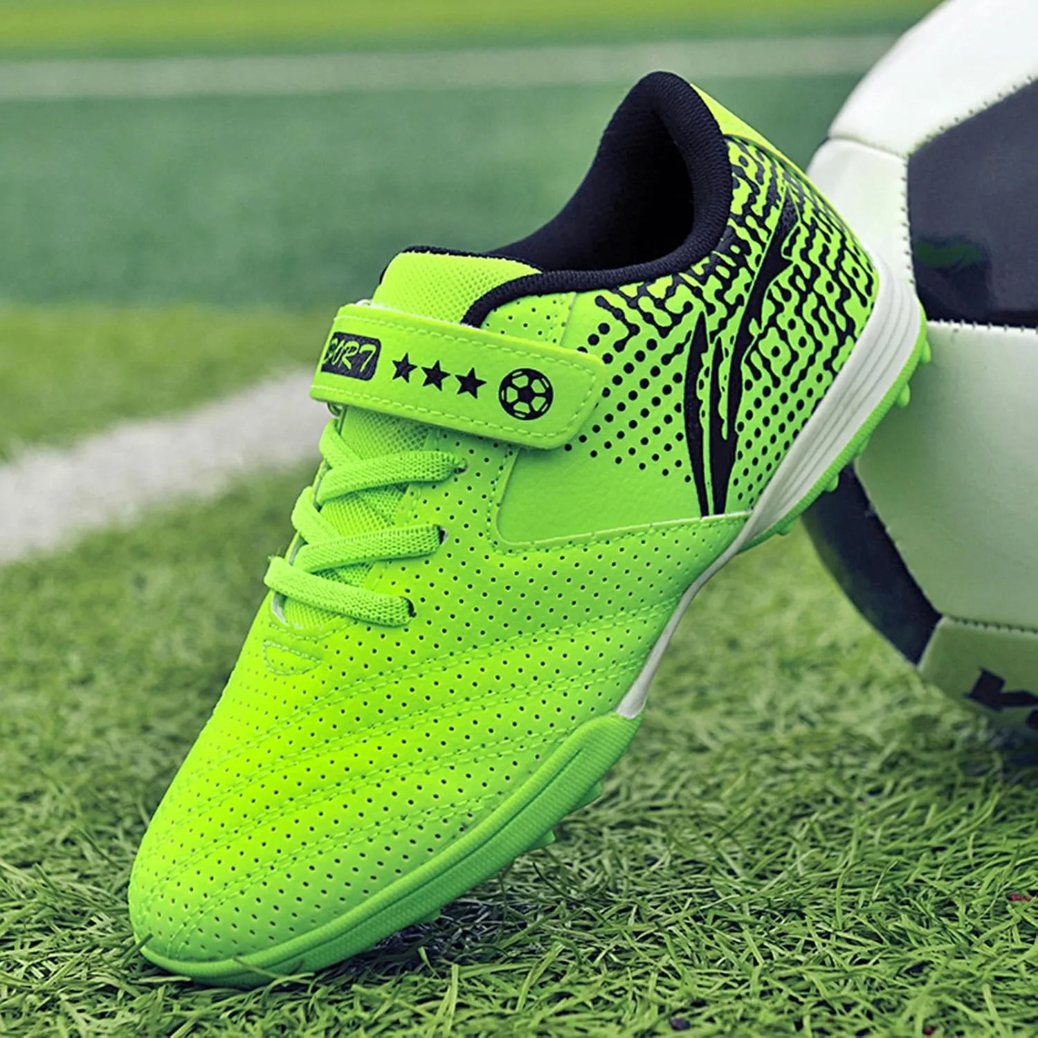 YUKTOPA Kids Men's Soccer Cleats Athletic Shoes Ground Football Profession Training Boots(Little Kid/Big Kid/Men)